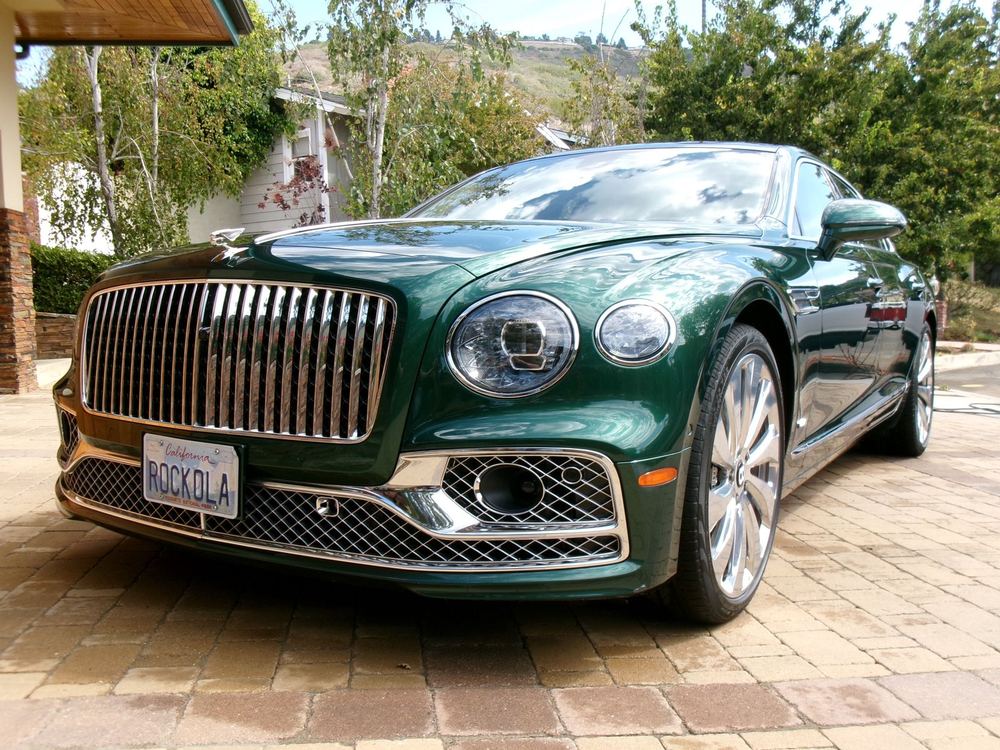 British Racing Green Bentley grille and wheel