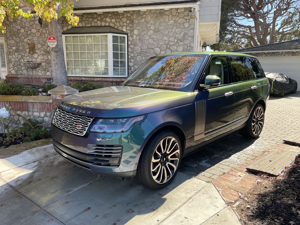 Blue Range Rover
