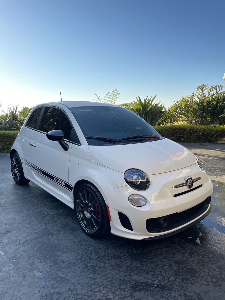 White Fiat 500 Abarth
