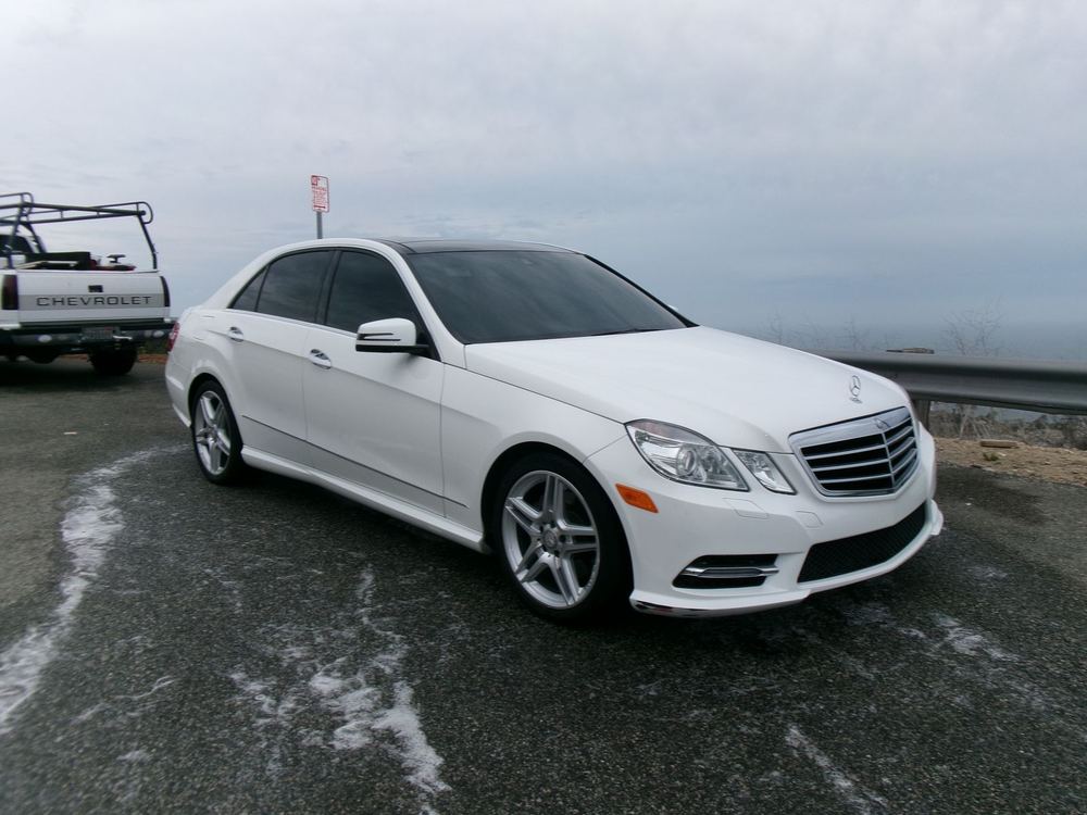 White Mercedes-Benz E-Class